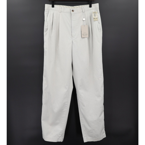 Dockers Men's Classic Fit Brushed Cotton Pant Flat Front Beige Sz 33X32 NEW - Picture 1 of 11